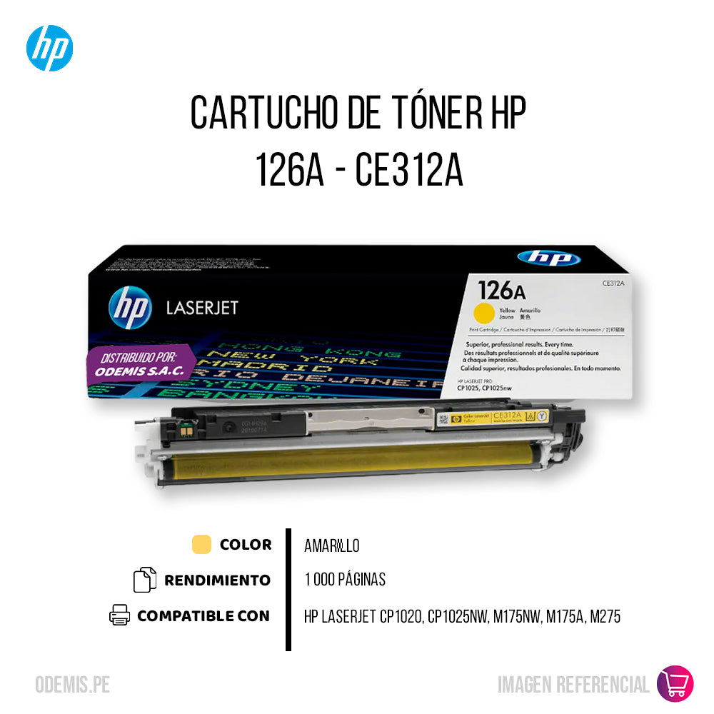 Toner Hp 126A Yellow Ce312A 1K Pág. CP1020 Original