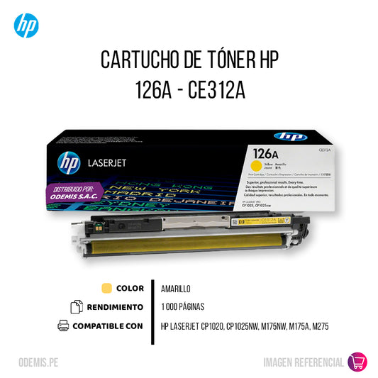 Toner Hp 126A Yellow Ce312A 1K Pág. CP1020 Original