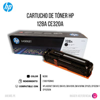 Toner HP 128A Negro CE320A 2,000 Pág. CM1410 Original