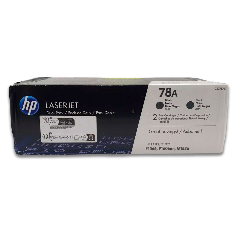 Dual Pack Toner Hp 78AD Negro Ce278Ad P1566 Original