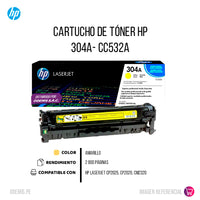 Toner Hp 304A Yellow Cc532A 2,8K Pág. CP2025 Original