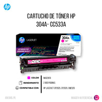Toner Hp 304A Magenta Cc533A 2,8K Pág. CP2025 Original