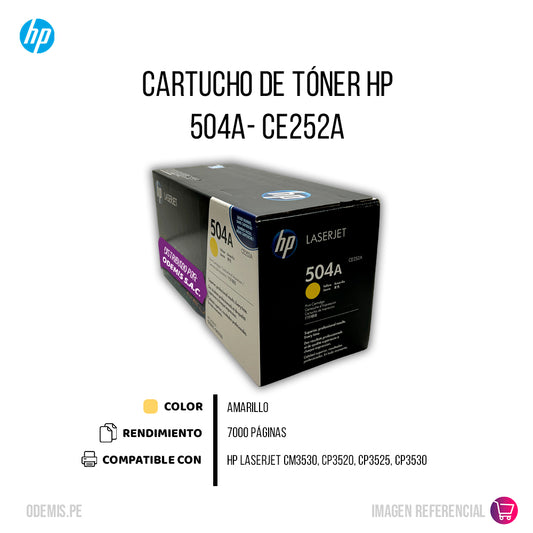Toner Hp 504A Yellow Ce252A 7K Pág. CM3530 Original