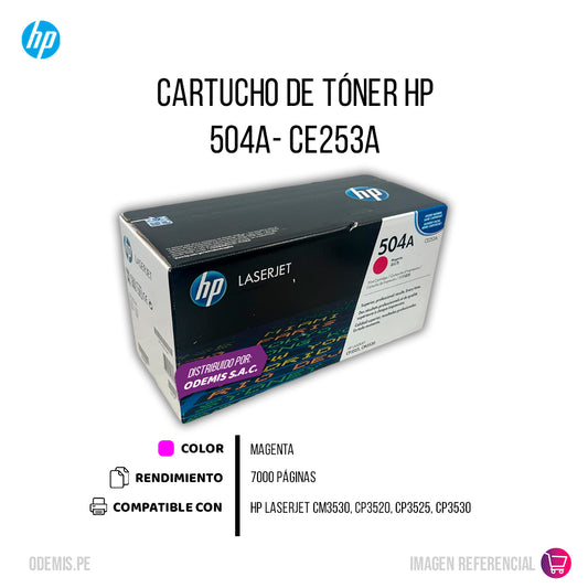 Toner Hp 504A Magenta Ce253A 7K Pág. CM3530 Original