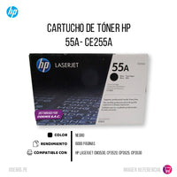 Toner Hp 55A Negro Ce255A 6000 Pág. M525DN Original
