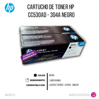 Toner Hp 304A Negro Cc530Ad 7K Pág. CP2025 Original