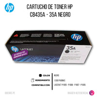 Toner Hp 35A Negro Cb435A 1,5K Pág. P1005 Original