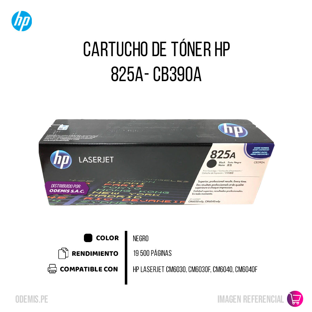 Toner Hp 825A Black Cb390A 19,5K Pág. CM6030 Original