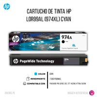 Tinta Hp 974 Black L0R96Al 3,5K Pág. 352, 377 Original