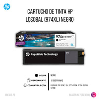 Tinta Hp 974Xl Black L0S08Al 10K Pág. 352, 377 Original