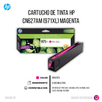 Tinta Hp 971Xl Magenta Cn627Am 6600 Pág. X451 Original
