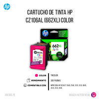 Tinta Hp 662Xl Color Cz106Al 330 Pág. 1015 Original