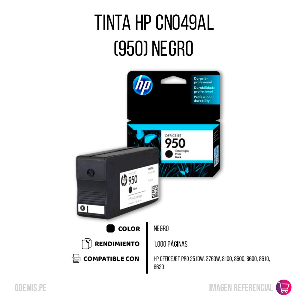 Tinta Hp Cn049Al (950) Negro (1000 Pag)