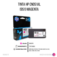 Tinta Hp Cn051Al (951) Magenta (700 Pag)