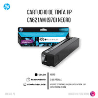Tinta Hp 970 Negro Cn621Am 3K Pág. X451 Original