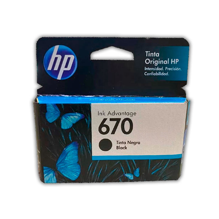Tinta Hp 670 Negro Cz113Al 250 Pág. 3525 Original