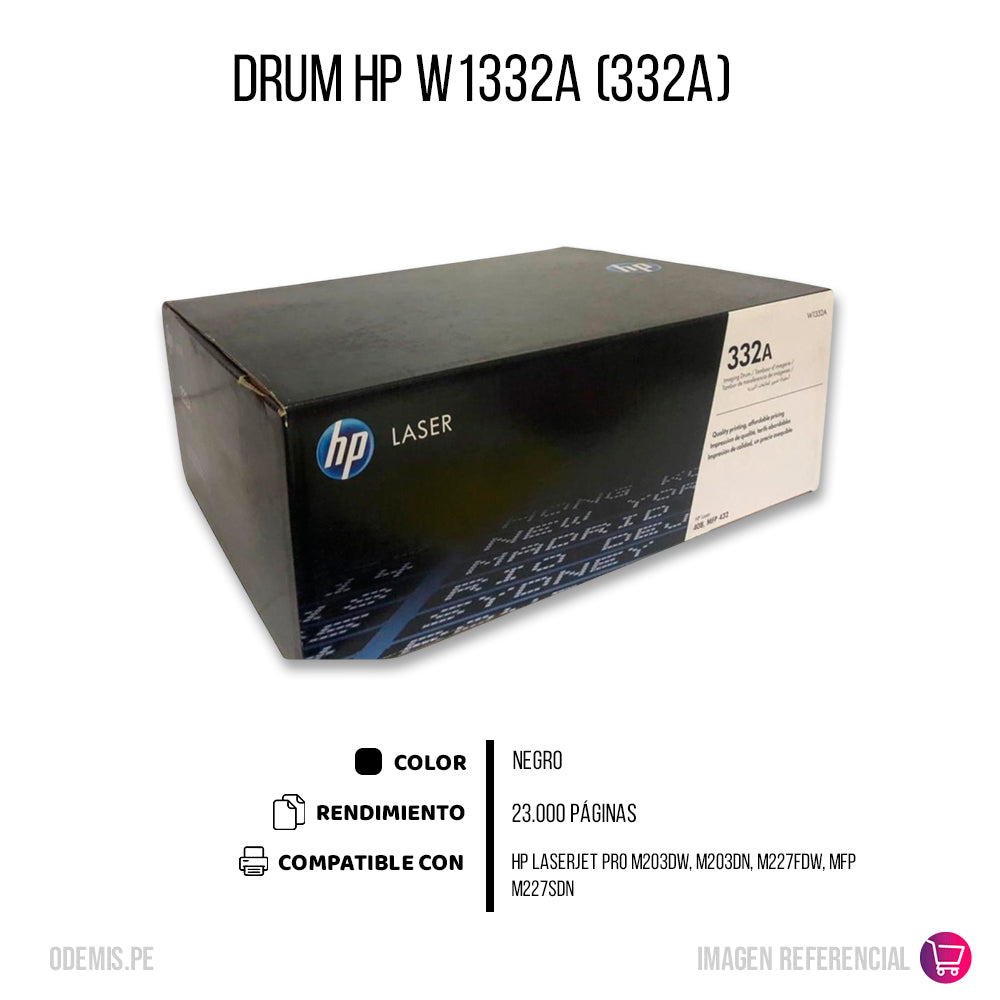 Drum Hp 332A Negro W1332A 30,000 Pág. 408dn Original