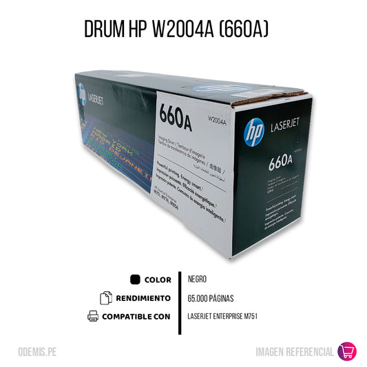 Drum Hp 660A Negro W2004A 65,000 Pág. M751 Original