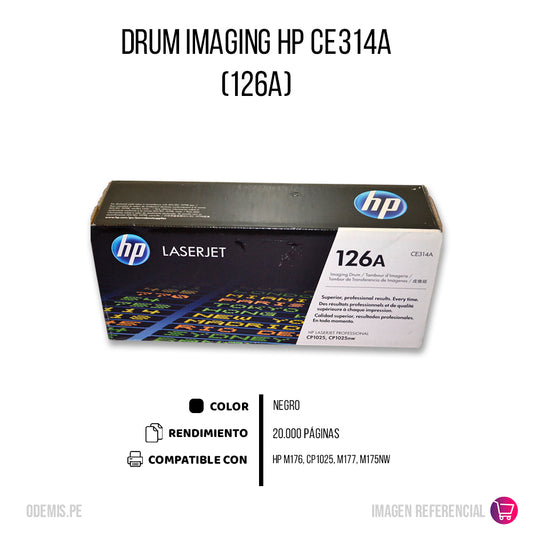 Drum Hp 126A Negro Ce314A 7,000 Pág. cp1025 Original