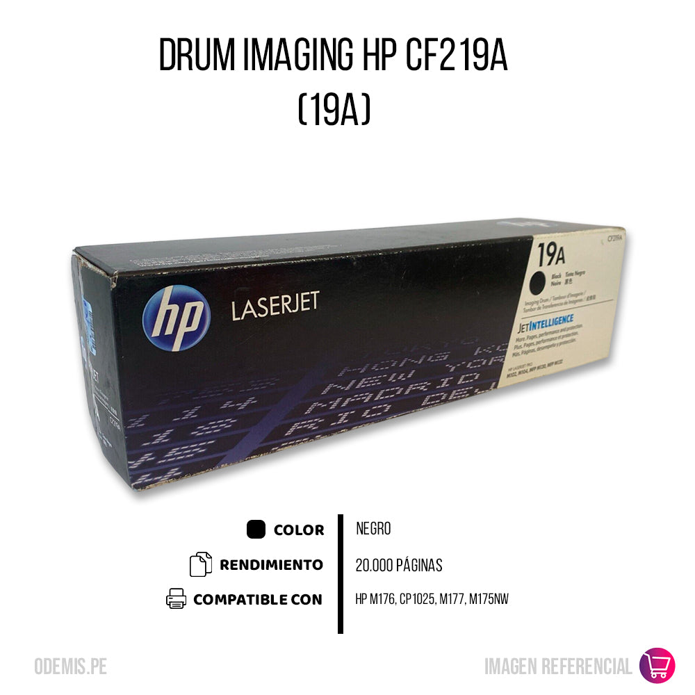 Drum Hp 19A Negro Cf219A 12K Pág. M102a Original