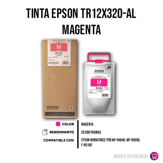 Tinta Epson Tr12X320-Al Magenta 20K Pág. WF-R4640 Original