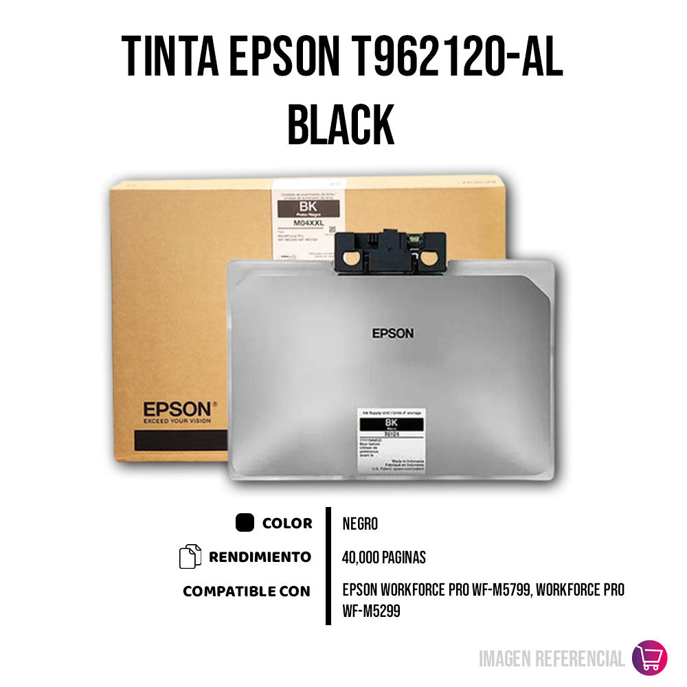 Tinta Epson T962120-Al Black 40K Pág. WF-M5799 Original