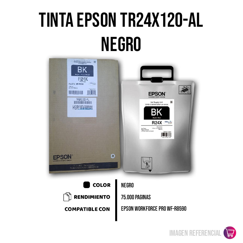 Tinta Epson Tr24X120-Al Negro 75K Pág. WF-R8590 Original
