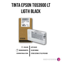 Tinta Epson T653900 Ligth Black 200ML 4900 Original
