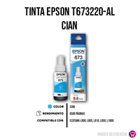 Tinta Epson T673220-Al Cian 70ML L800 Original