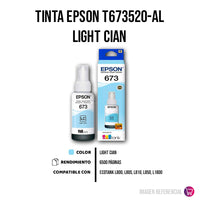 Tinta Epson T673520-Al Light Cian 70ML L800 Original