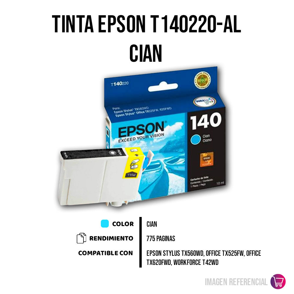 Tinta Epson T140220-Al Cian 755 Pág. T42WD Original