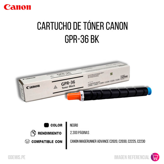 Toner Canon Gpr-36 Black 23K Pág. C2020 Original