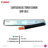 Toner Canon Gpr-36 Cian 19K Pág. C2020 Original