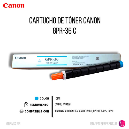Toner Canon Gpr-36 Cian 19K Pág. C2020 Original