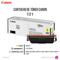 Toner Canon T12 Yellow 5300 Pág. C1330 Original