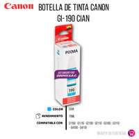 Tinta Canon Gi-190C Cian 70ML G1100 Original