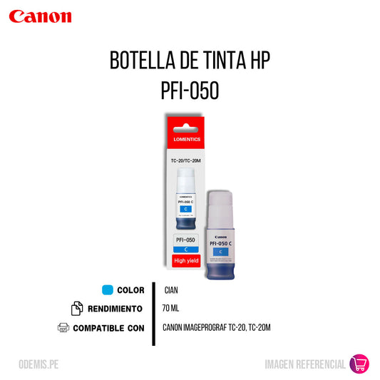 Tinta Canon Pfi-050 Cyan 70ML TC-20 Original