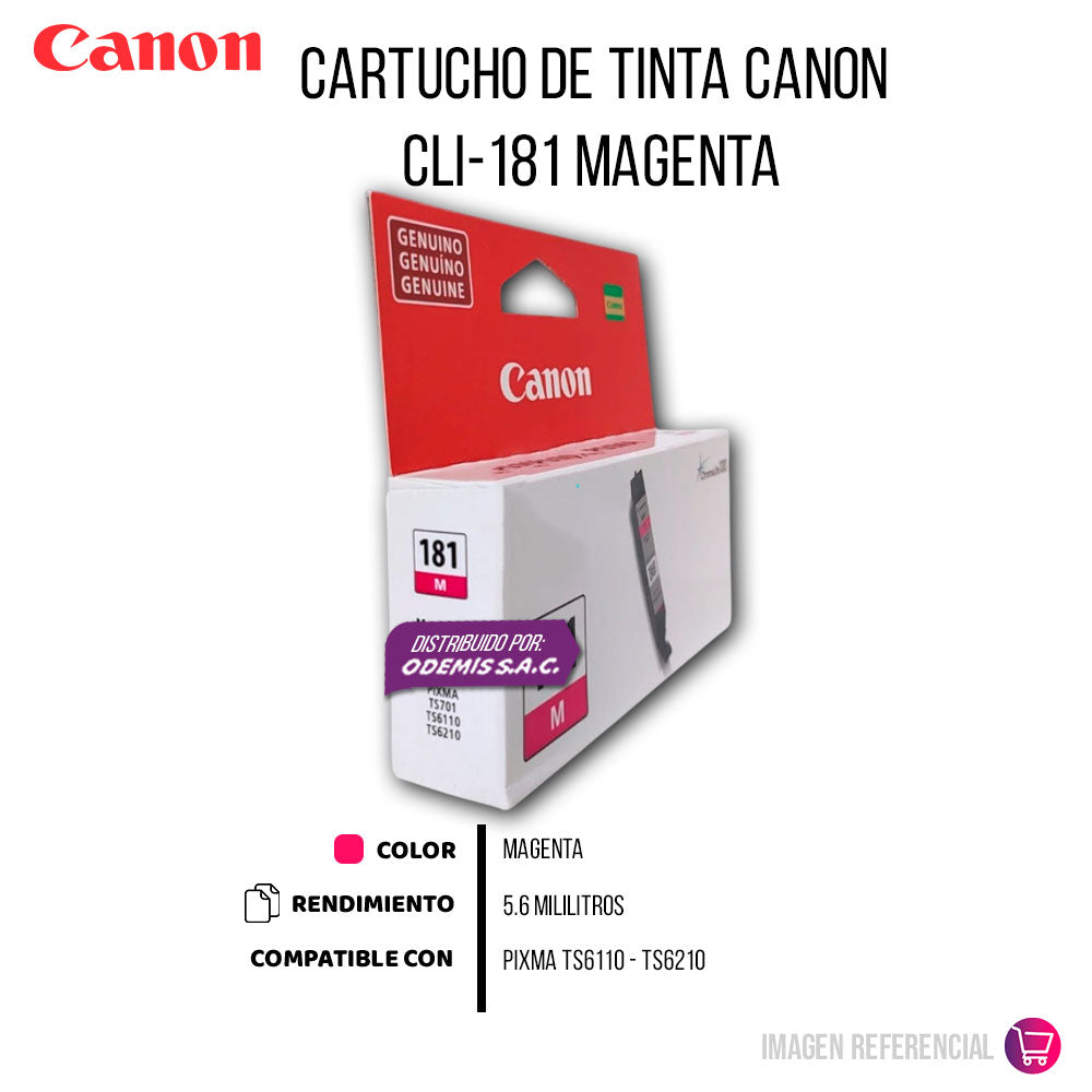 Tinta Canon Cli-181 Magenta 5.6ML TS6110 Original