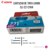 Tinta Canon Cli-221 Cyan 9ML iP3600 Original