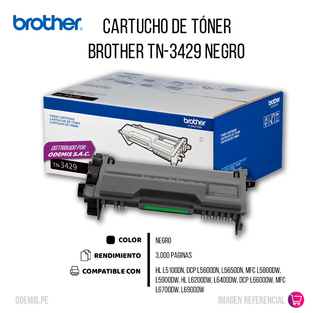 Toner Brother Tn3429 Negro 3K Pág. HL-L5100DN Original