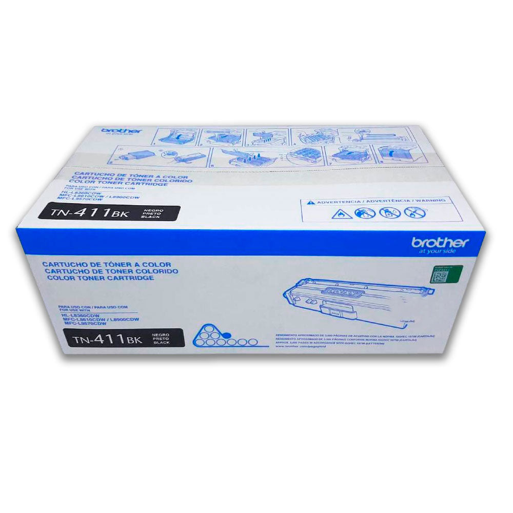 Toner Brother Tn411Bk Black 3K Pág. HL-L8260CDW Original