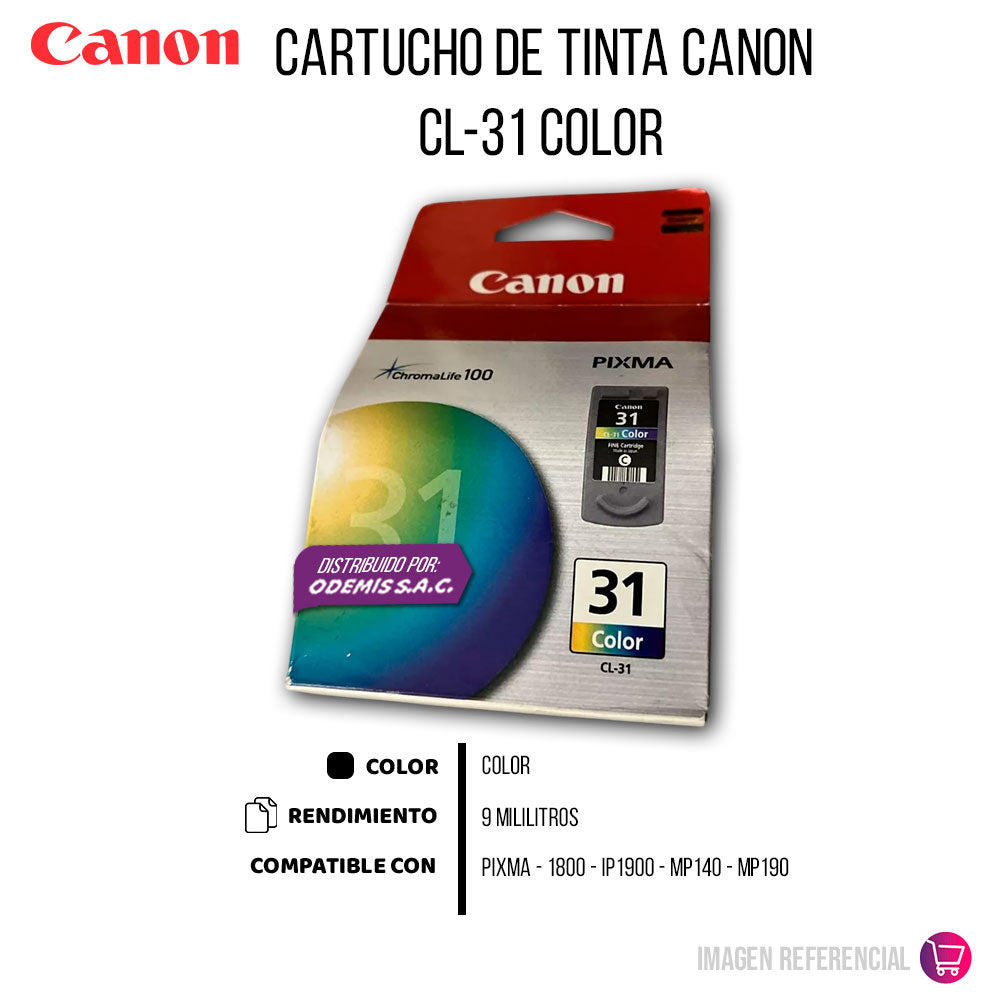 Tinta Canon Cl-31 TriColor 9ML IP1200 Original