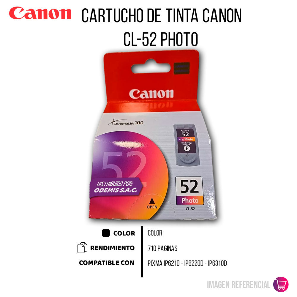 Tinta Canon Cl-52 Photo TriColor 710 Pág. iP6300 Original