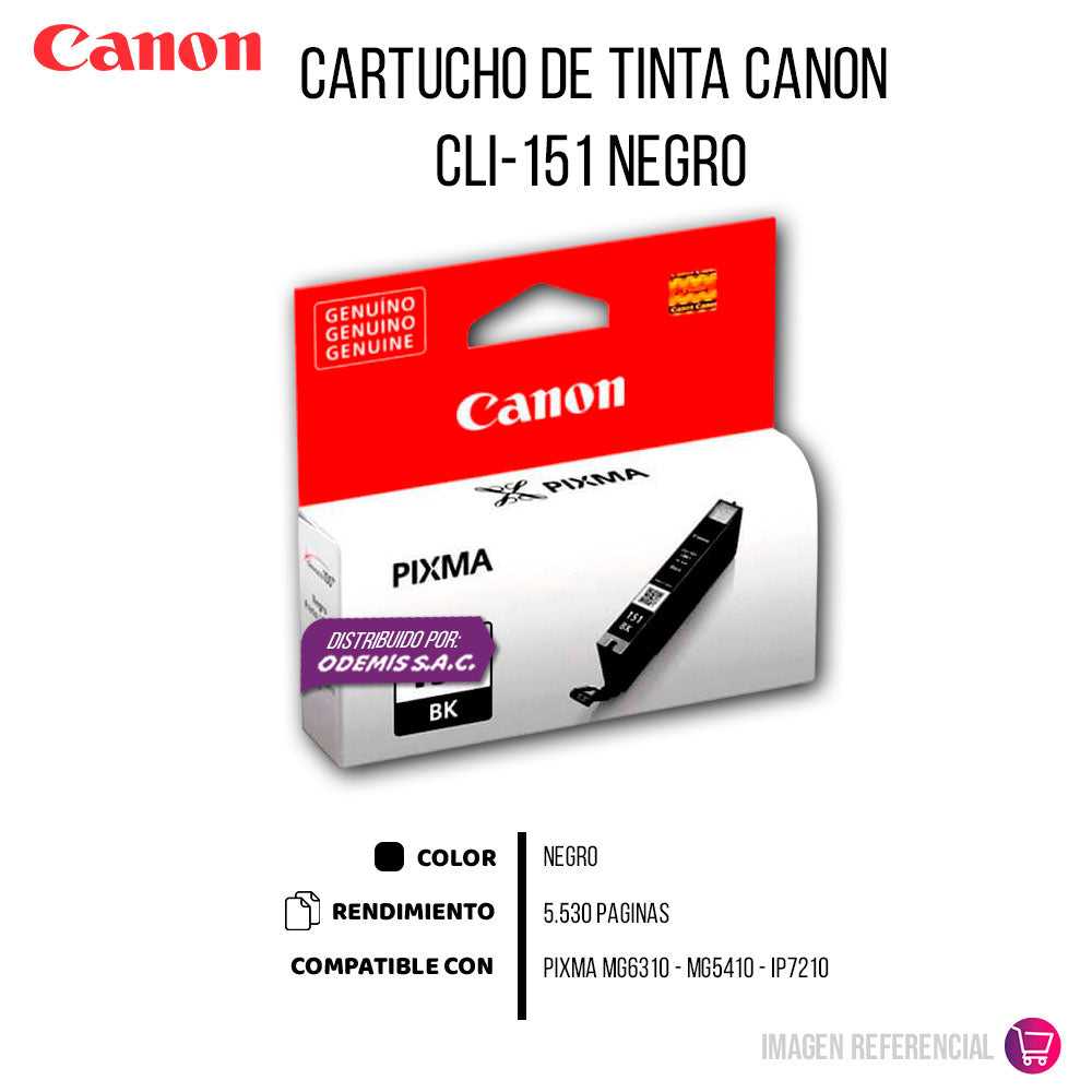 Tinta Canon Cli-151 Black 7ML iP7210 Original