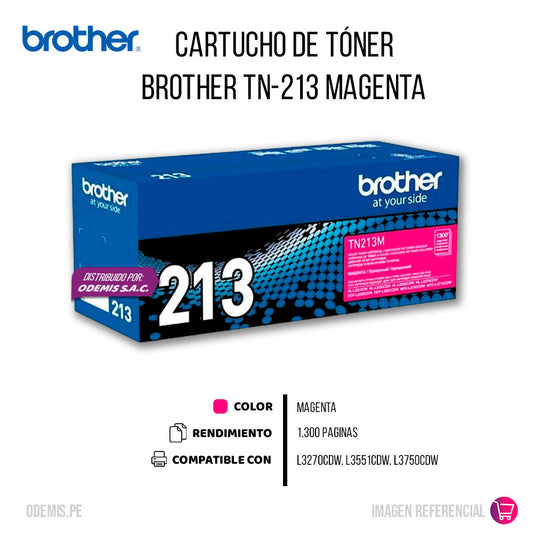 Toner Brother Tn213M Magenta 1300 Pág. l3270cdw Original