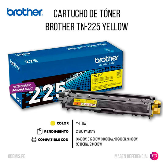 Toner Brother Tn225Y Yellow 2,200 Pág. l3270cdw Original