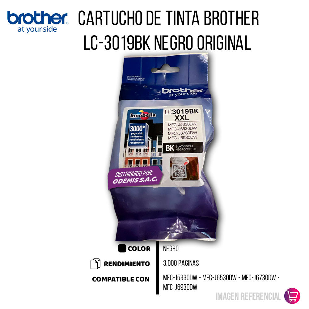Tinta Brother Lc-3019Bk Black 3K Pág. MFC-J5330DW Original