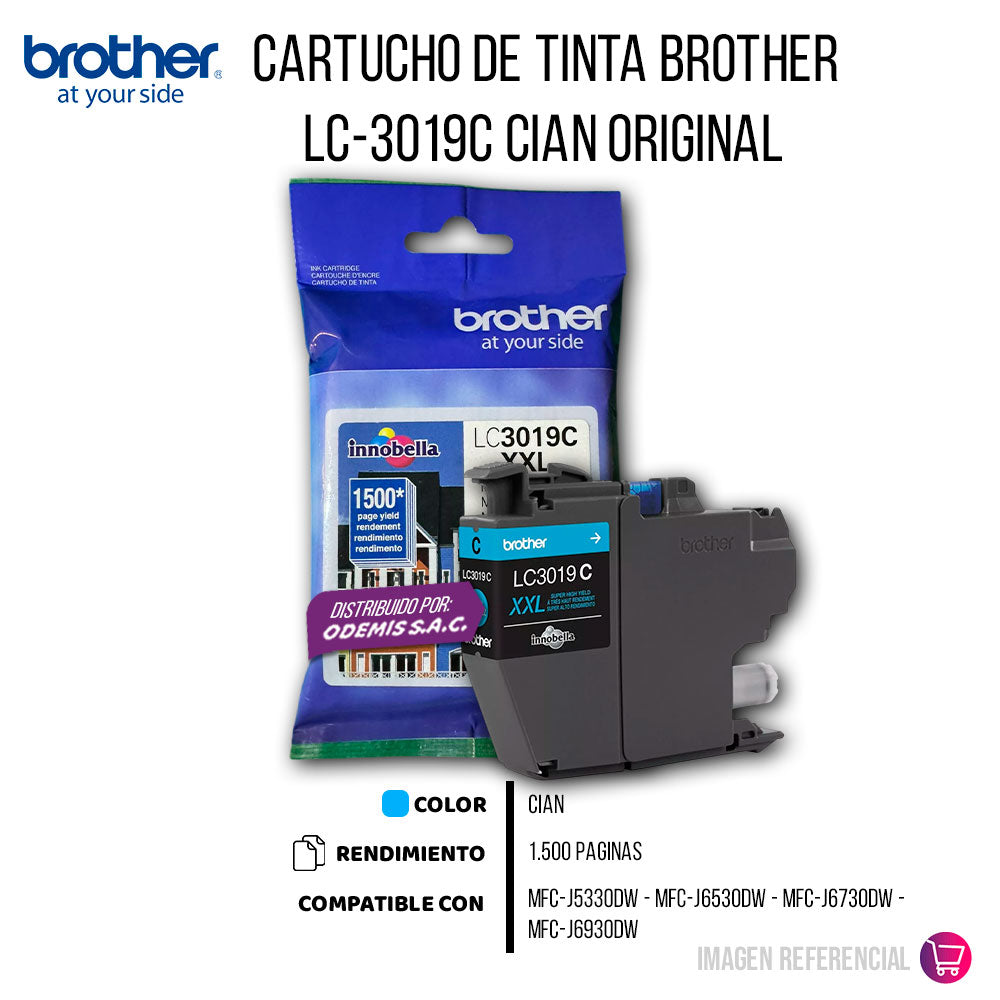 Tinta Brother Lc-3019C Cyan 1,500 Pág. MFC-J5330DW Original