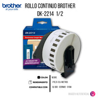 Rollo Cont. Brother Dk-2214 12 mm x 30.4 M QL-800 Original