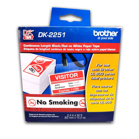 Rollo Cont. Brother Dk-2251 62mm x 15.24 M QL-800 Original